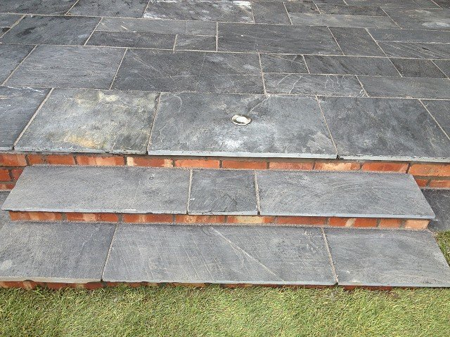 Stone paving and steps