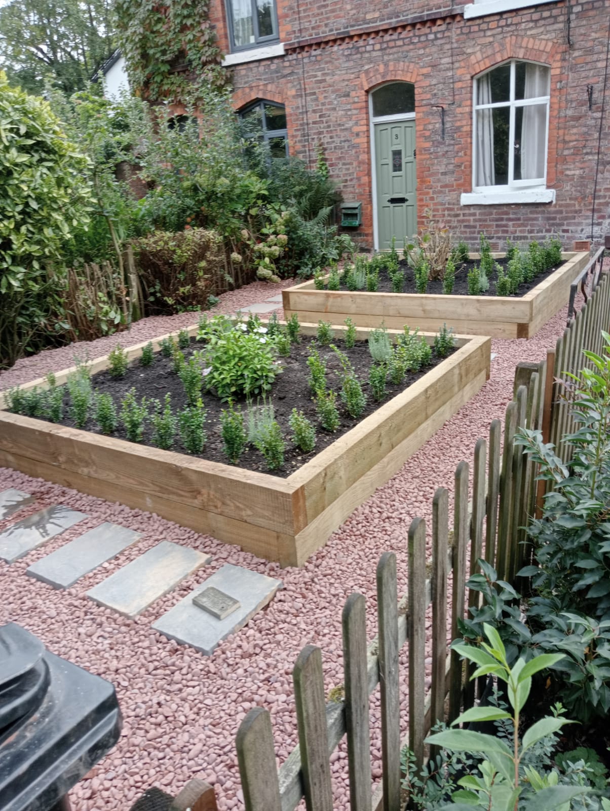 Raised beds installed in Stockport