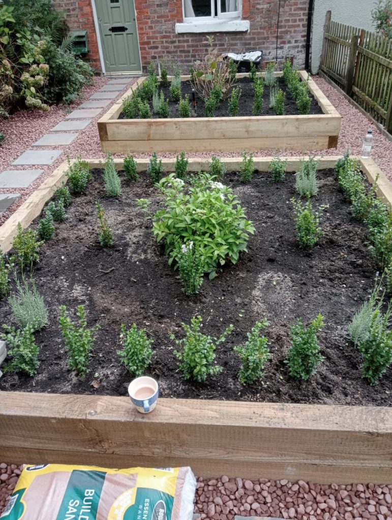 Raised beds installed in Stockport