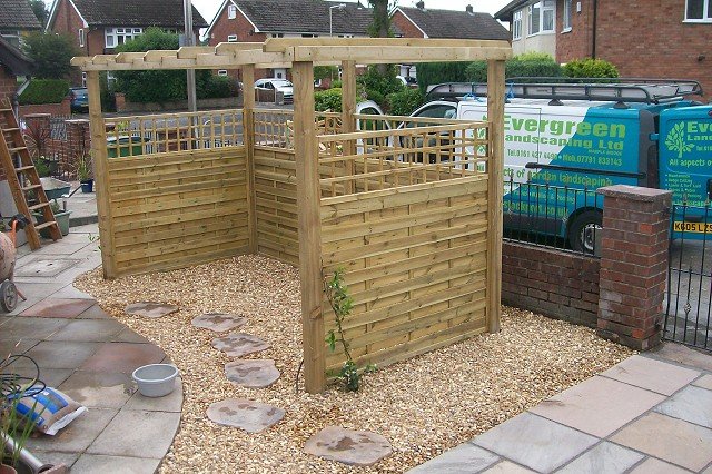 New driveway and seating area in Romiley